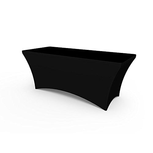 SOLID BLACK STRETCH TABLE COVERS
