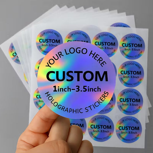 500pcs Customizable Holographic Vinyl Decals Stickers